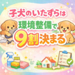 子犬のいたずらは環境整備で9割決まる