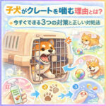 子犬がクレートを噛む理由とは？今すぐできる3つの対策と正しい対応法