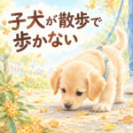 子犬が散歩で歩かないのはなぜ？正しい対処法
